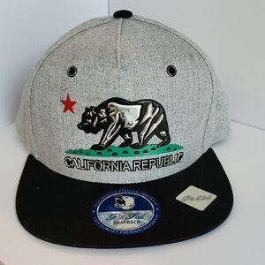 California Republic Snapback Hat Pit Bull Snapback